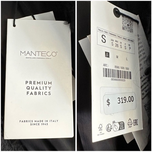 ZARA MANTECO 82% WOOL BOUCLE COAT ZW COLLECTION - Picture 8 of 9